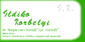 ildiko korbelyi business card